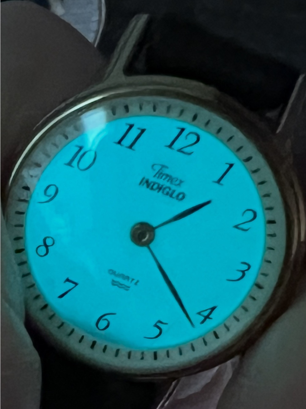 Timex Indiglo lady’s Black Strap Watch with Glow Dial